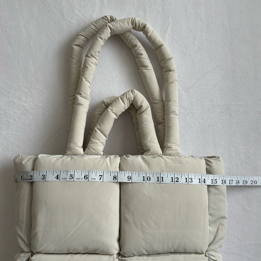 Logo Brands Indianapolis Motor Speedway Logo Cream Puffer Tote Bag Used Once - Picture 8 of 11